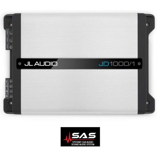 JL AUDIO JD1000/1 Wzmacniacz monoblokowy klasy D do subwooferów, 1000 W x 1 @ 2 Ω / 600 W x 1 @ 4 Ω - 14,4 V